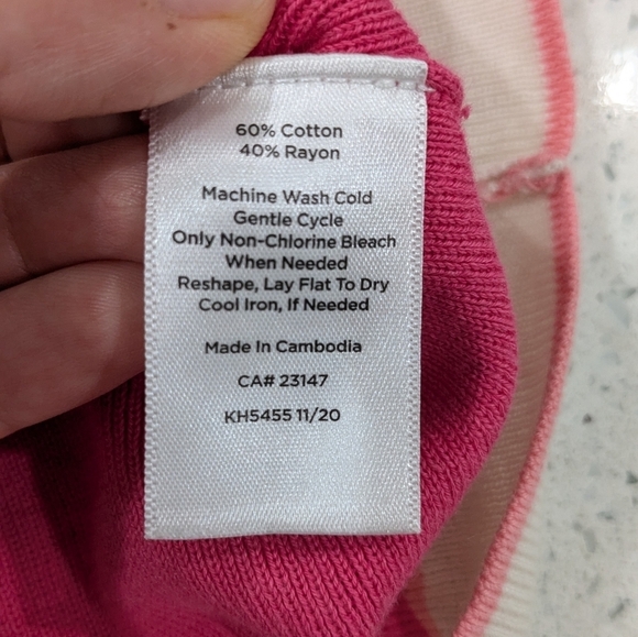 Talbots Plus Woman Pink Knit Top Blouse Crewneck Short Sleeve Stretchy Comfy 2X - Picture 9 of 9